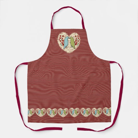 Ik hou van wintervogels en bessen schort (Voorkant)