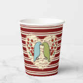 Ik hou van wintervogels en bessen v papieren bekers (Achterkant)