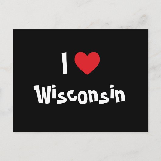 Ik hou van Wisconsin Briefkaart (Voorkant)