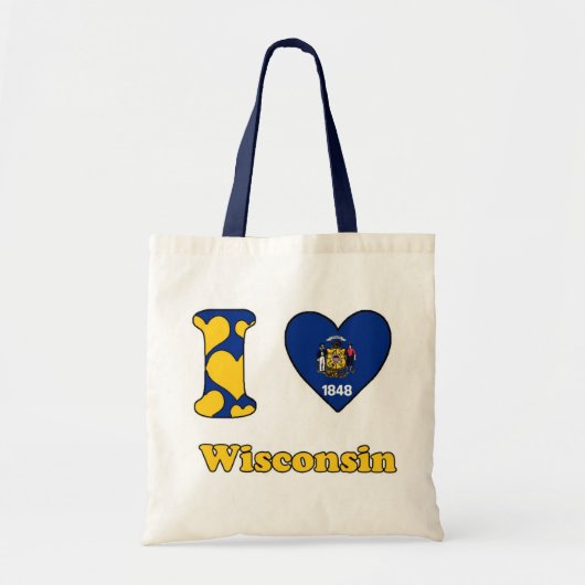 Ik hou van Wisconsin Tote Bag (Voorkant)