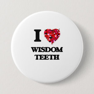 Ik hou van Wisdom Teeth Ronde Button 7,6 Cm