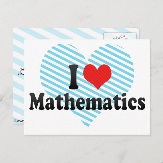 Ik hou van wiskunde briefkaart (Voorkant / Achterkant)