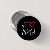 Ik hou van Wiskunde Button (Voorkant /achterkant)