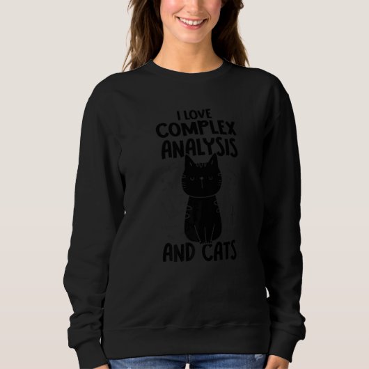Ik hou van wiskunde en katten Complexe analyse Trui (Voorkant)