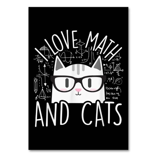 Ik hou van Wiskunde en katten die katjes koken Kaart (Voorkant)