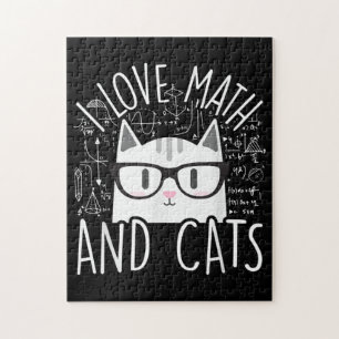 Ik hou van Wiskunde en katten die katjes koken Legpuzzel