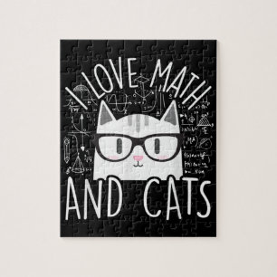 Ik hou van Wiskunde en katten die katjes koken Legpuzzel
