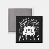 Ik hou van Wiskunde en katten die katjes koken Magneet (Voorkant / Achterkant)