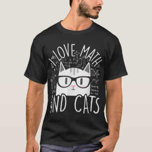 Ik hou van Wiskunde en katten die katjes koken T-shirt