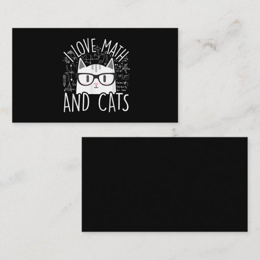 Ik hou van Wiskunde en katten die katjes koken Visitekaartje (Voorkant / Achterkant)
