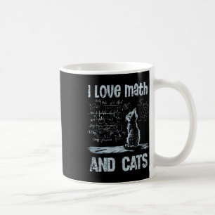Ik hou van wiskunde en katten Grappige kattenliefh Koffiemok