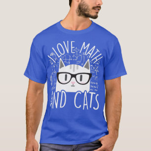 Ik hou van Wiskunde en katten, keukenkat, algebra T-shirt