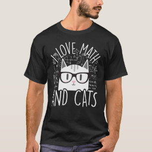 Ik hou van Wiskunde en katten, keukenkat, algebra T-shirt
