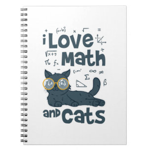 Ik hou van wiskunde en katten notitieboek