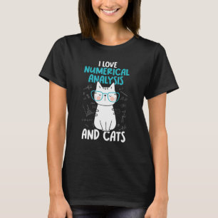 Ik hou van wiskunde en katten     Numerieke analys T-shirt