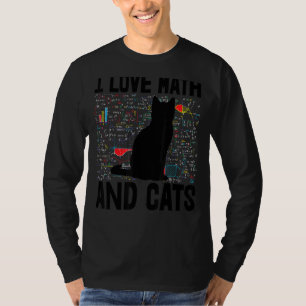 Ik hou van Wiskunde en katten Toddler Mathletics L T-shirt