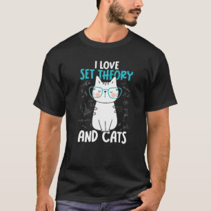Ik hou van wiskunde en katten   Verzamelingenleer  T-shirt