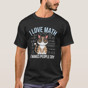 Ik hou van wiskunde Fun Cat Algebra Meetkunde Lera T-shirt