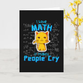 Ik hou van Wiskunde Funny Mathematicus Cat Formula Kaart (Gele Bloem)