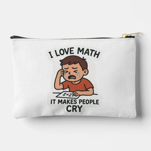 Ik hou van Wiskunde - Grappige Cartoon Sticker Etui (Achterkant)