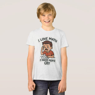 Ik hou van Wiskunde - Grappige Cartoon Sticker Tri-Blend Shirt