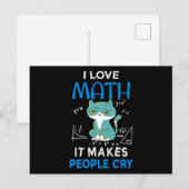 Ik hou van Wiskunde, het maakt mensen ziek Briefkaart (Voorkant / Achterkant)