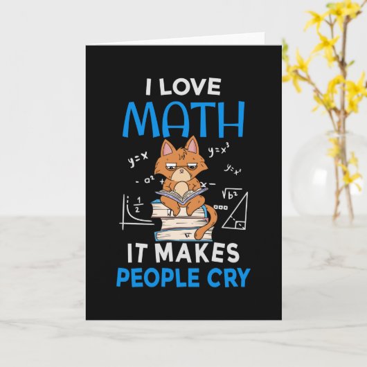 Ik hou van Wiskunde, het maakt mensen ziek Kaart (Gele Bloem)
