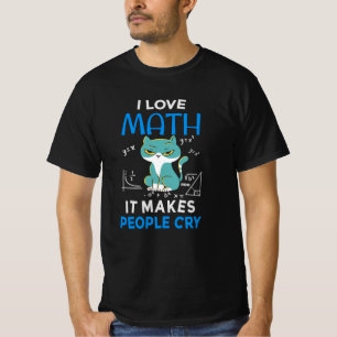 Ik hou van Wiskunde, het maakt mensen ziek T-shirt