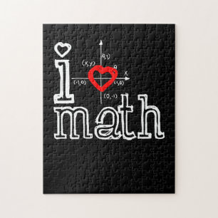 Ik hou van Wiskunde I Hart Wiskunde wiskunde Legpuzzel