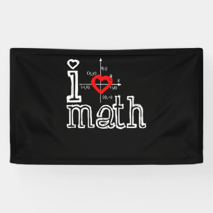 Ik hou van Wiskunde I Hart Wiskunde wiskunde Spandoek
