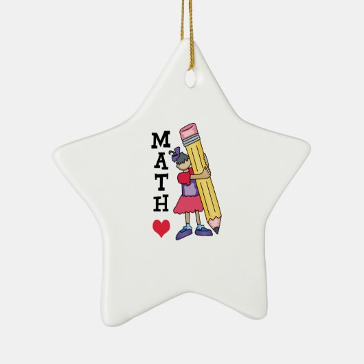 Ik hou van WISKUNDE Keramisch Ornament (Rechts)