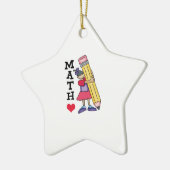 Ik hou van WISKUNDE Keramisch Ornament (Links)