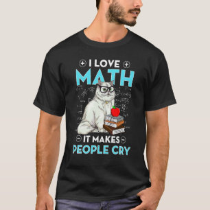 Ik hou van wiskunde leraar wiskunde onderwijs wisk t-shirt