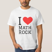 Ik hou van wiskunde rock square sticker t-shirt (Voorkant)