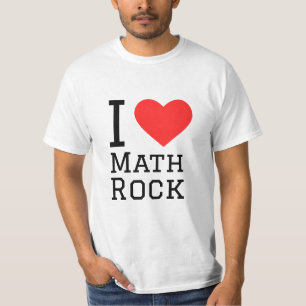 Ik hou van wiskunde rock square sticker t-shirt
