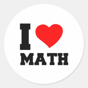 Ik hou van WISKUNDE Ronde Sticker