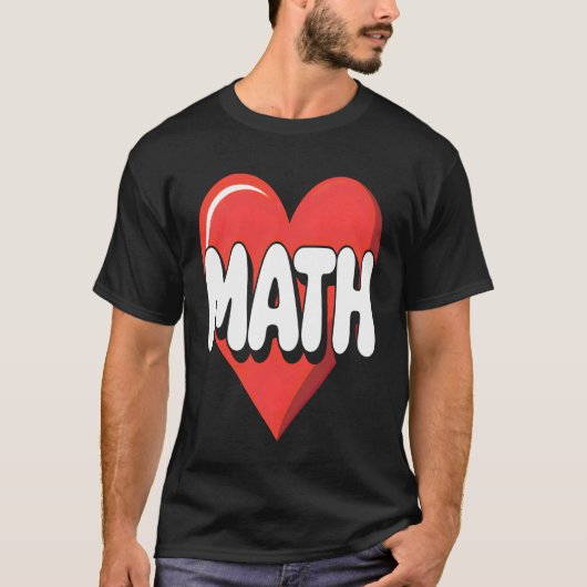 Ik hou van wiskunde t-shirt (Voorkant)