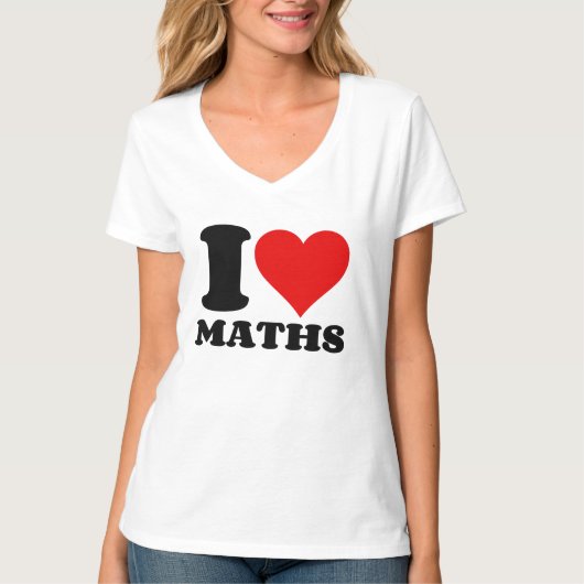 Ik hou van WISKUNDE T-shirt (Voorkant)
