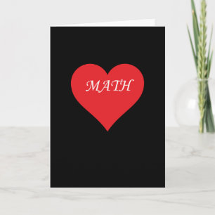 Ik hou van Wiskunde Valentijnshart Kaart