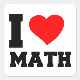 Ik hou van WISKUNDE Vierkante Sticker