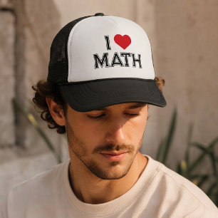 Ik hou van wiskunde vintage retro wiskunde trucker pet