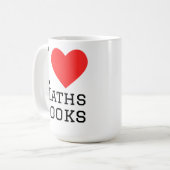 Ik hou van wiskundeboek koffiemok (Voorkant links)