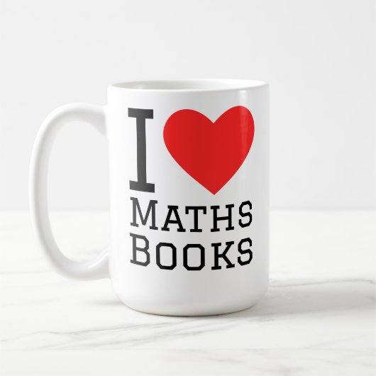Ik hou van wiskundeboek koffiemok (Links)