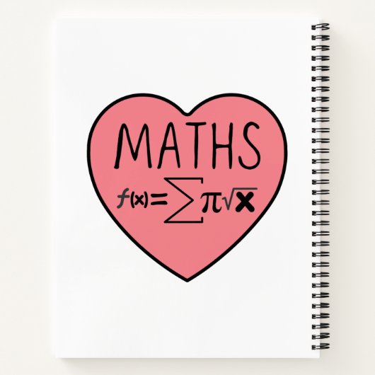 Ik hou van Wiskunden hart Notitieboek (Achterkant)