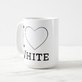 Ik hou van wit koffiemok (Voorkant links)