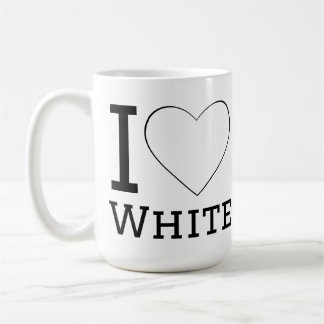 Ik hou van wit koffiemok