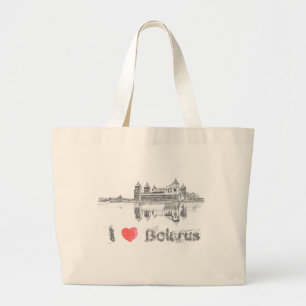 Ik hou van Wit-Rusland Mir Castle Architecture М р Grote Tote Bag