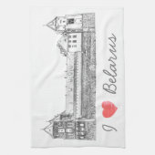 Ik hou van Wit-Rusland Mir Castle Architecture М р Theedoek (Verticaal)