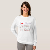 Ik hou van Wit-Rusland National Outfit Folk T-Shir T-shirt (Voorkant volledig)