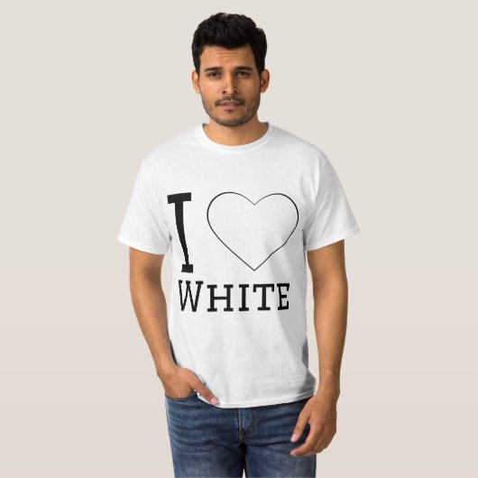 Ik hou van wit t-shirt (Voorkant volledig)